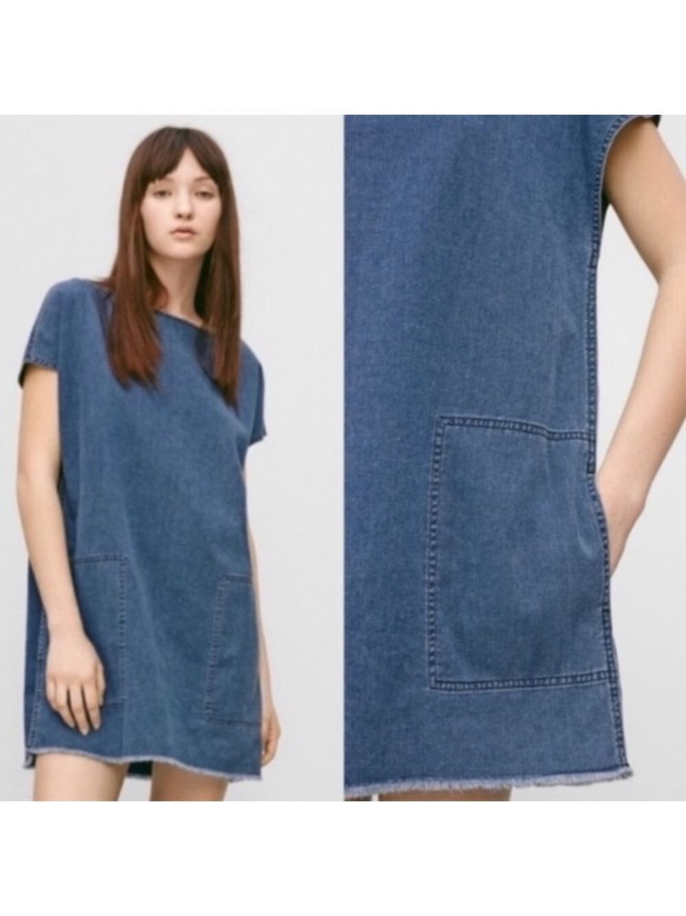 Wilfred Free Nori Dress In Denim - Picture 1 of 12